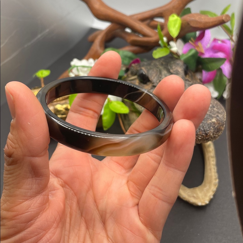 Agate stone bangle - Picture 5 of 6